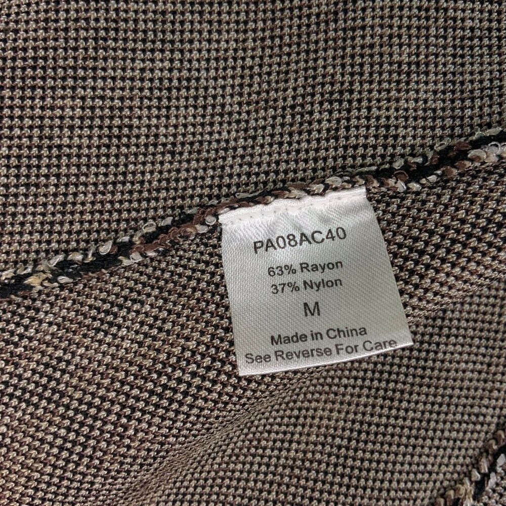 Parker Kenna Mini Skater Knit Mix Media Animal Print Skirt Sz M - Picture 14 of 16